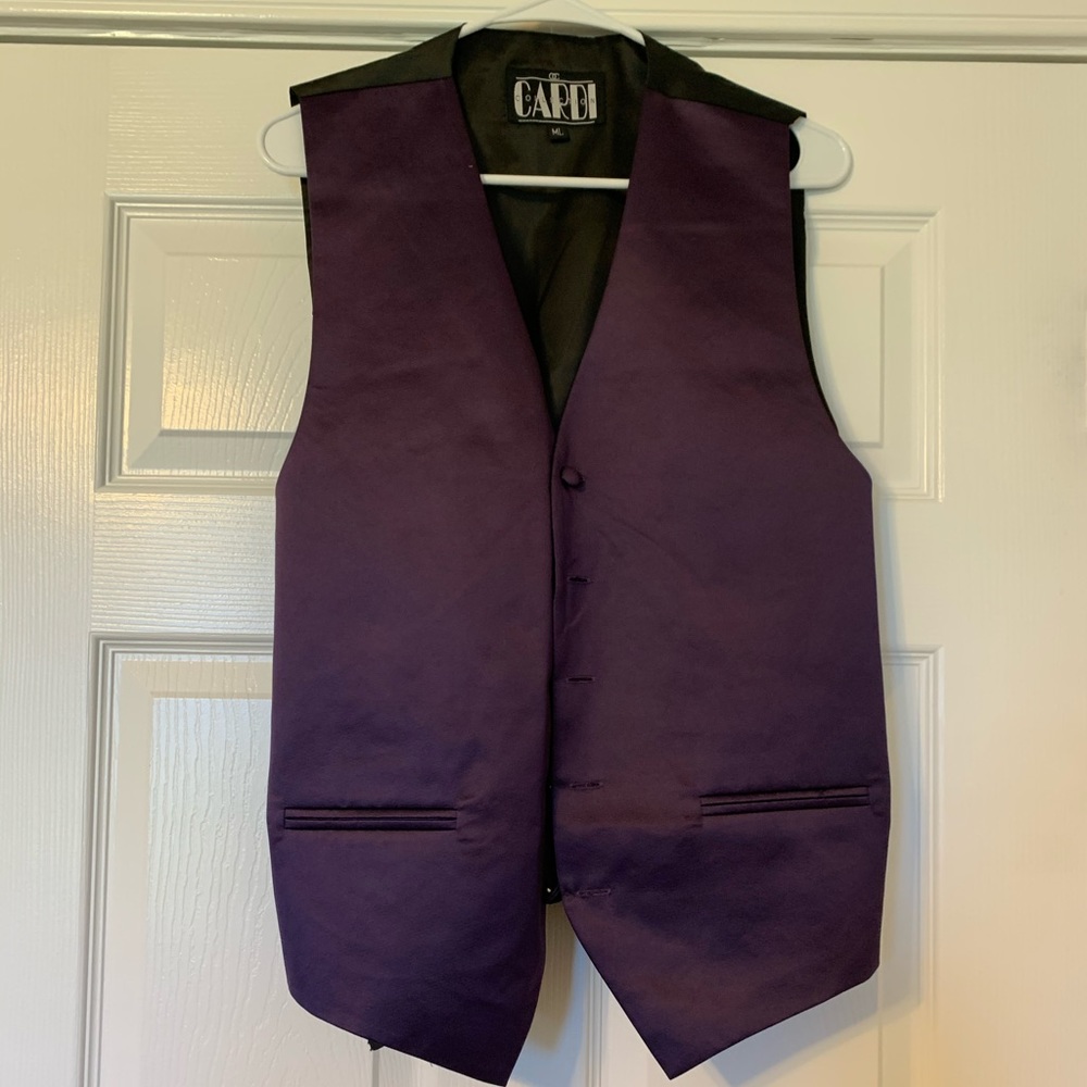 Purple men’s satin vest